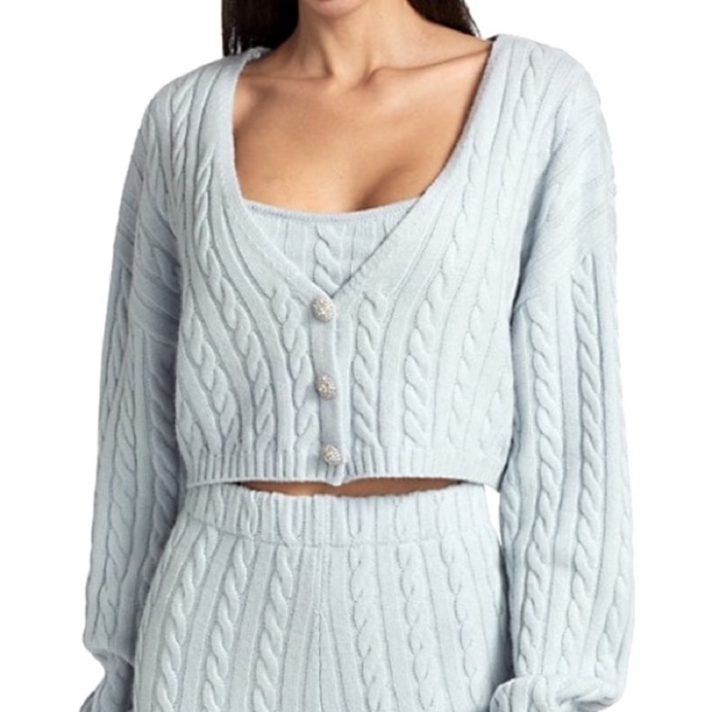 RONNY KOBO Phyllis Cashmere Cropped Cardigan - Picture 2 of 16